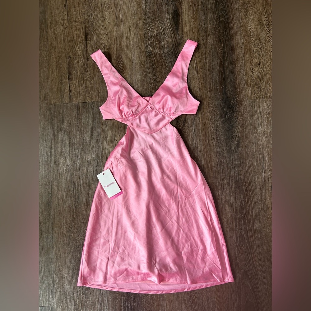 Beginning Boutique Arden Pink Mini Dress